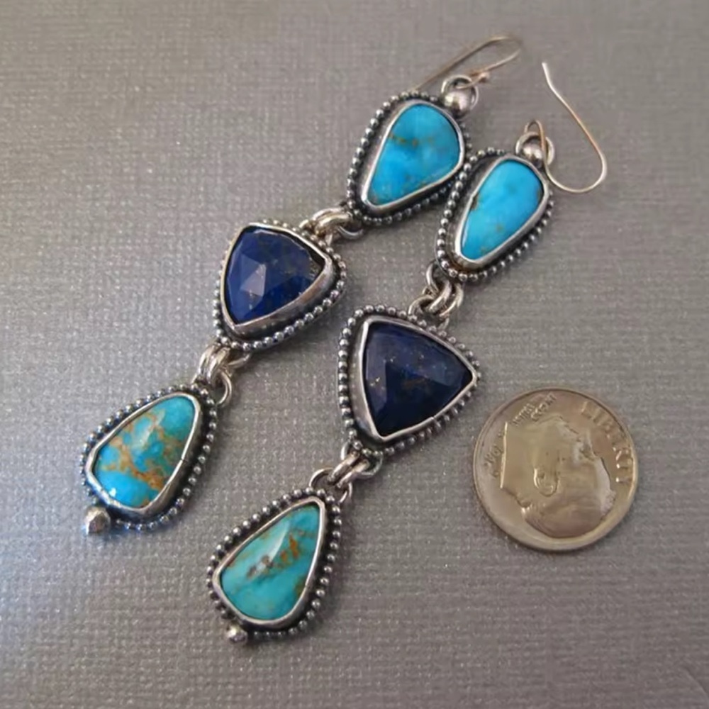 Natural Stones Drop Earrings - Picture 5 of 5